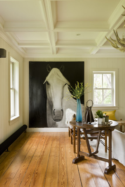 image result for timeless Belgian minimal living room with horse painting in country house in Virginia