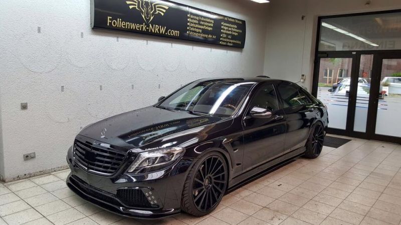 Матовый черный Мерседес s500