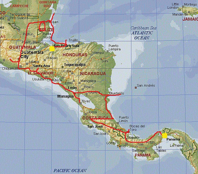 backpack-central-america-map-route