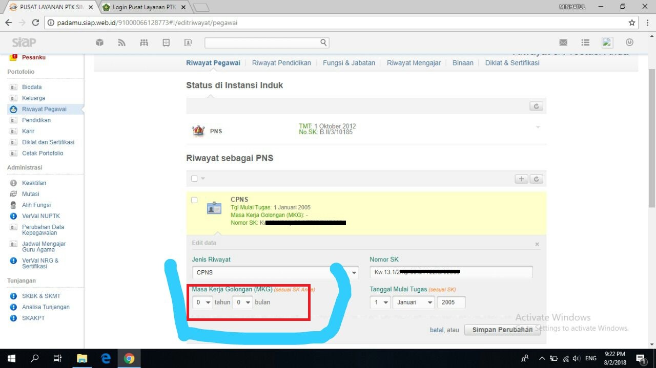 Cara Mengatasi SKAKPT PNS Yang Kembali Merah Di SIMPATIKA ...