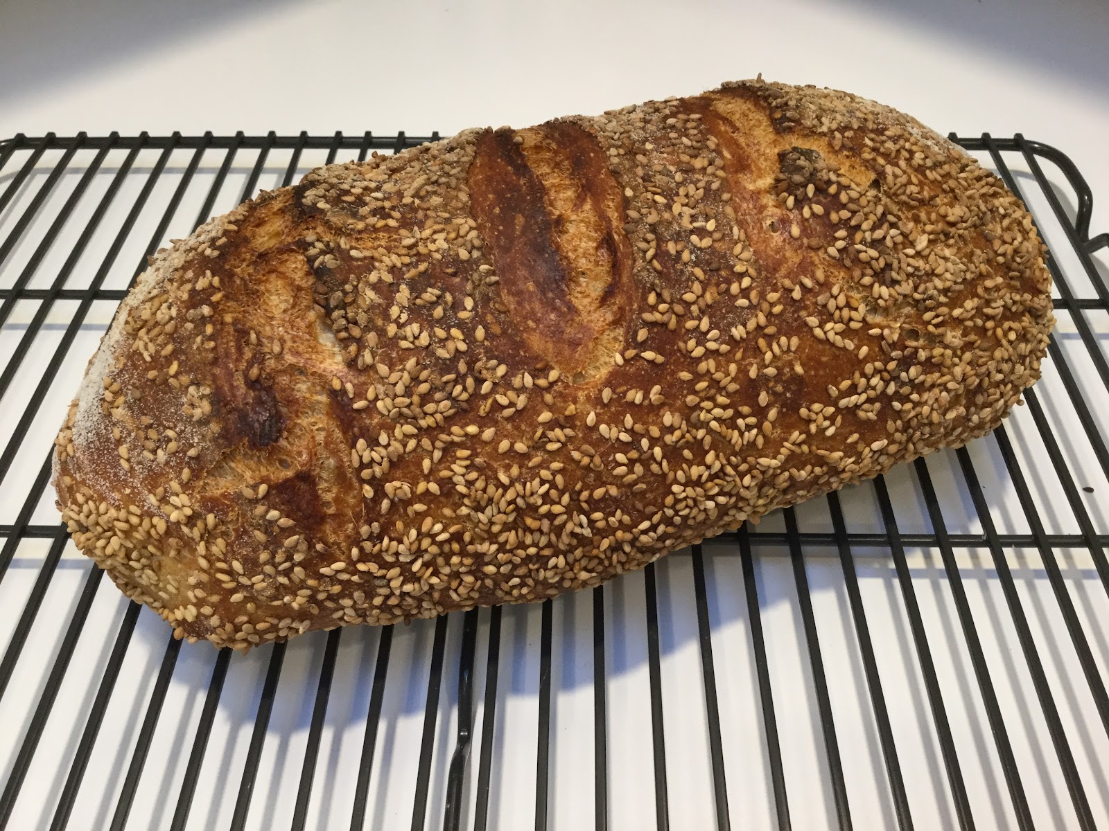Tartine Light Rye - baked in a covered cast iron dutch oven