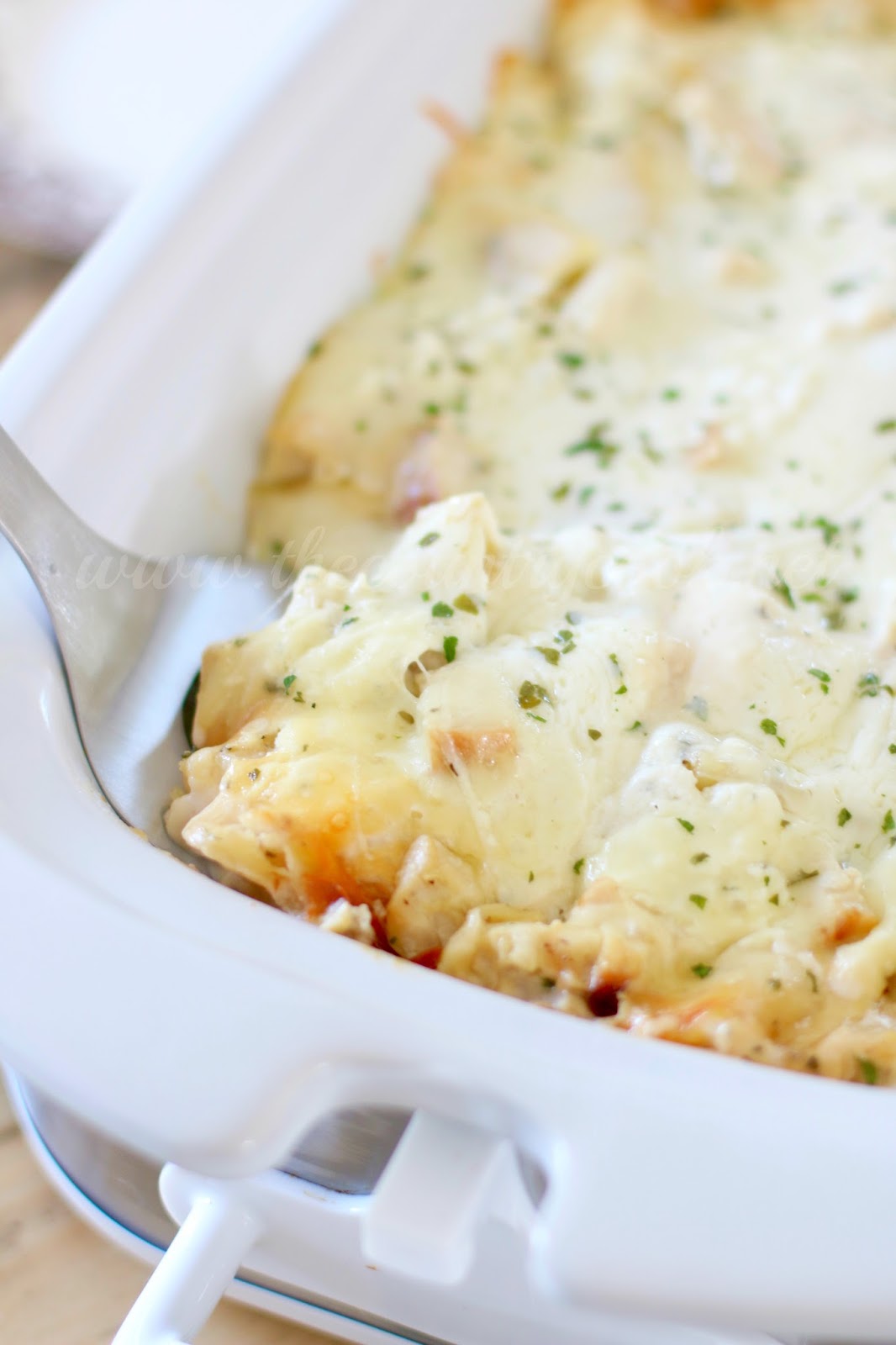 Crock Pot Chicken Alfredo Lasagna The Country Cook