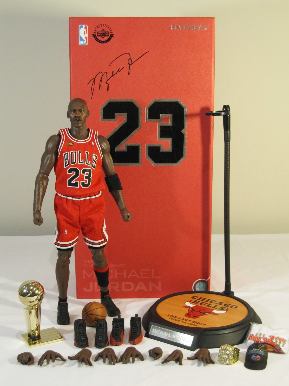 ENTERBAY 1/6 Michael Jordan Chicago Bulls Jersey 23 NBA FINALS 12 Hot Toys