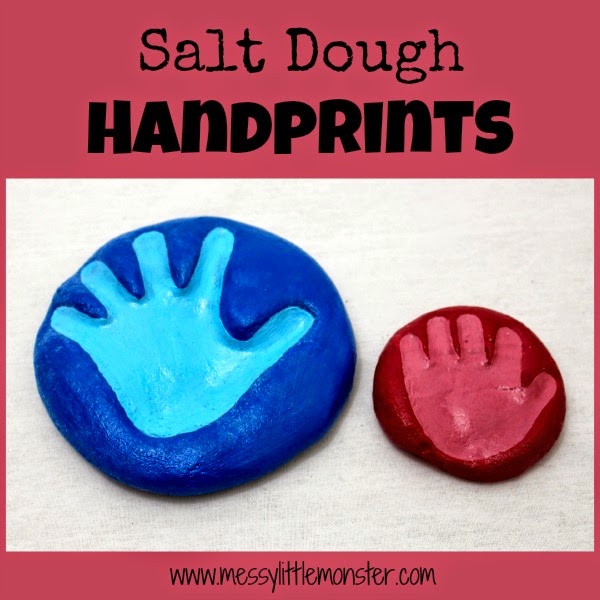 http://www.messylittlemonster.com/2014/12/handprint-keepsakes-using-salt-dough.html