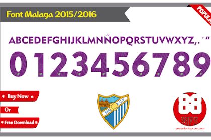 Font Vector Malaga 2015 / 2016