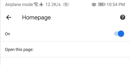 How to show/hide the Home button on Google Chrome for Android?