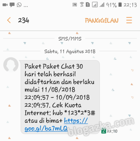 pemberitahuan berhasil daftar paket chat kartu Tri 5000 sebulan pemberitahuan berhasil daftar paket chat kartu Tri 5000 sebulan