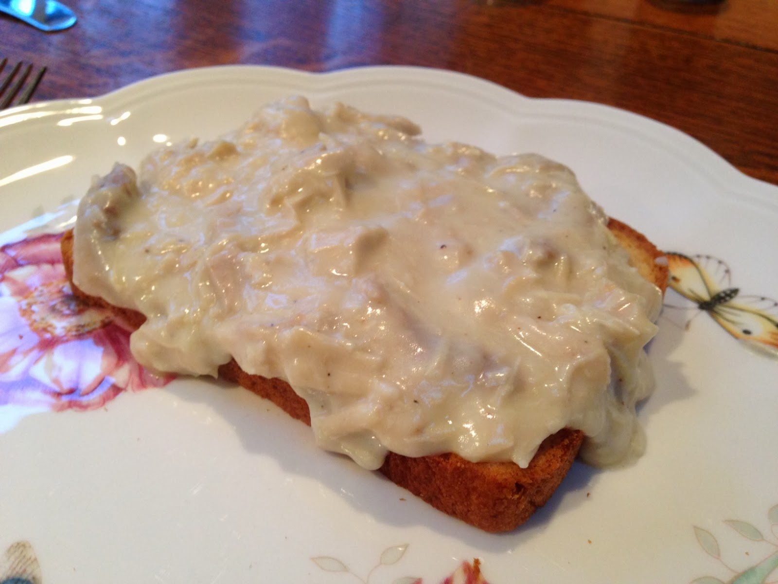 Much Ado About Somethin Cream Chicken Over Toast