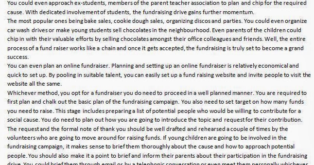 Artikel Bahasa Inggris: Ideas For School Fund Raising