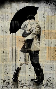 love couple image in rain