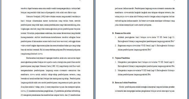Contoh Karya Tulis Ilmiah Guru Kelas SD SMP SMA SMK Format Contoh Karya Tulis Ilmiah Guru Kelas SD SMP SMA SMK Format