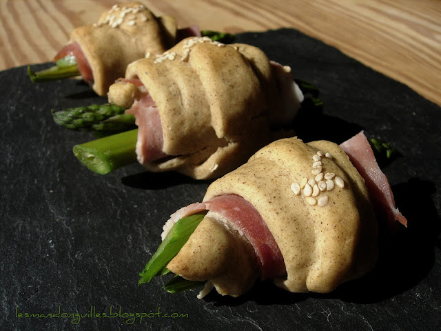 involtini al grano saraceno con asparagi e cotto