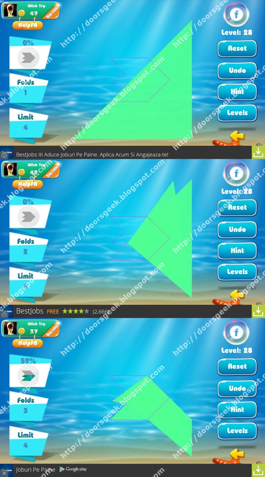 Paper Folding Origami Level 28 Solution Doors Geek