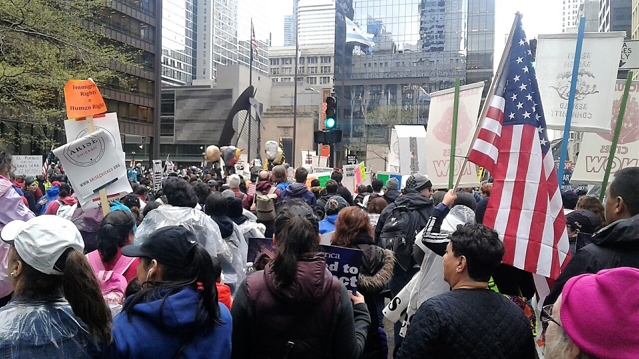 Heretic, Rebel, a Thing to Flout May Day Marching in Chicago 2017