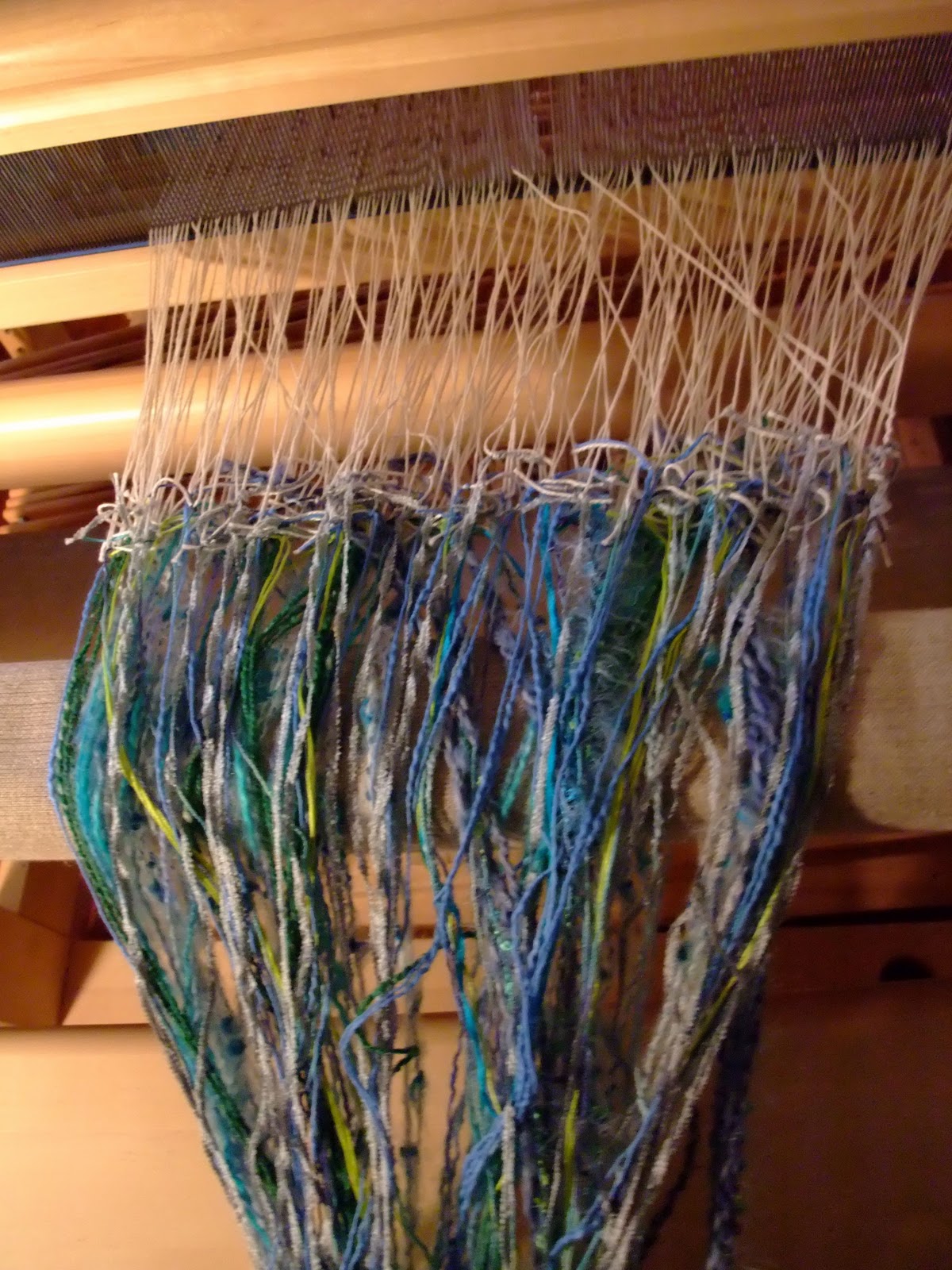 Keeping in Touch Design process Step 3 threading the warp