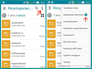 Sembunyikan file Senbunyikan file di android