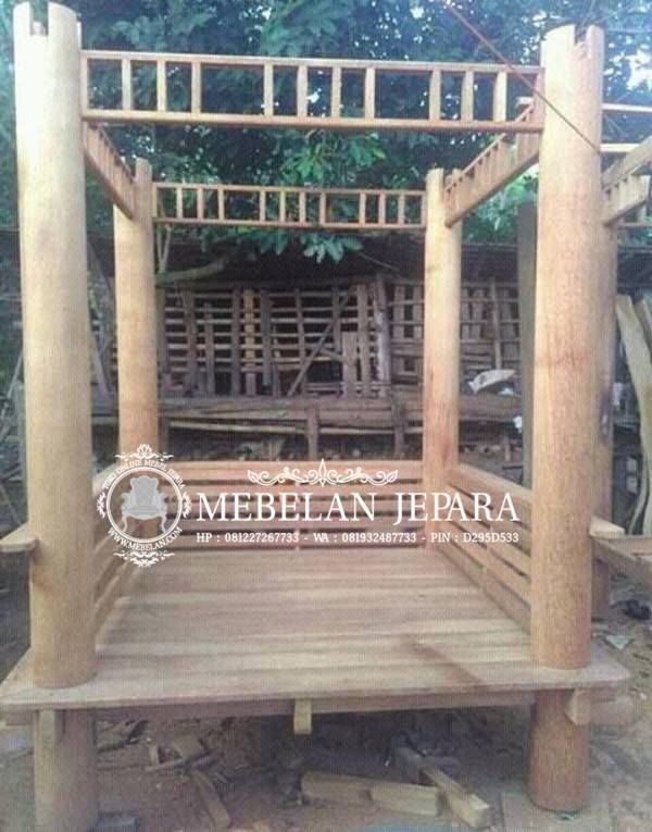Gazebo Glugu Minimalis Segi Empat - Kerangka Gazebo Glugu Minimalis Segi Empat - Kerangka