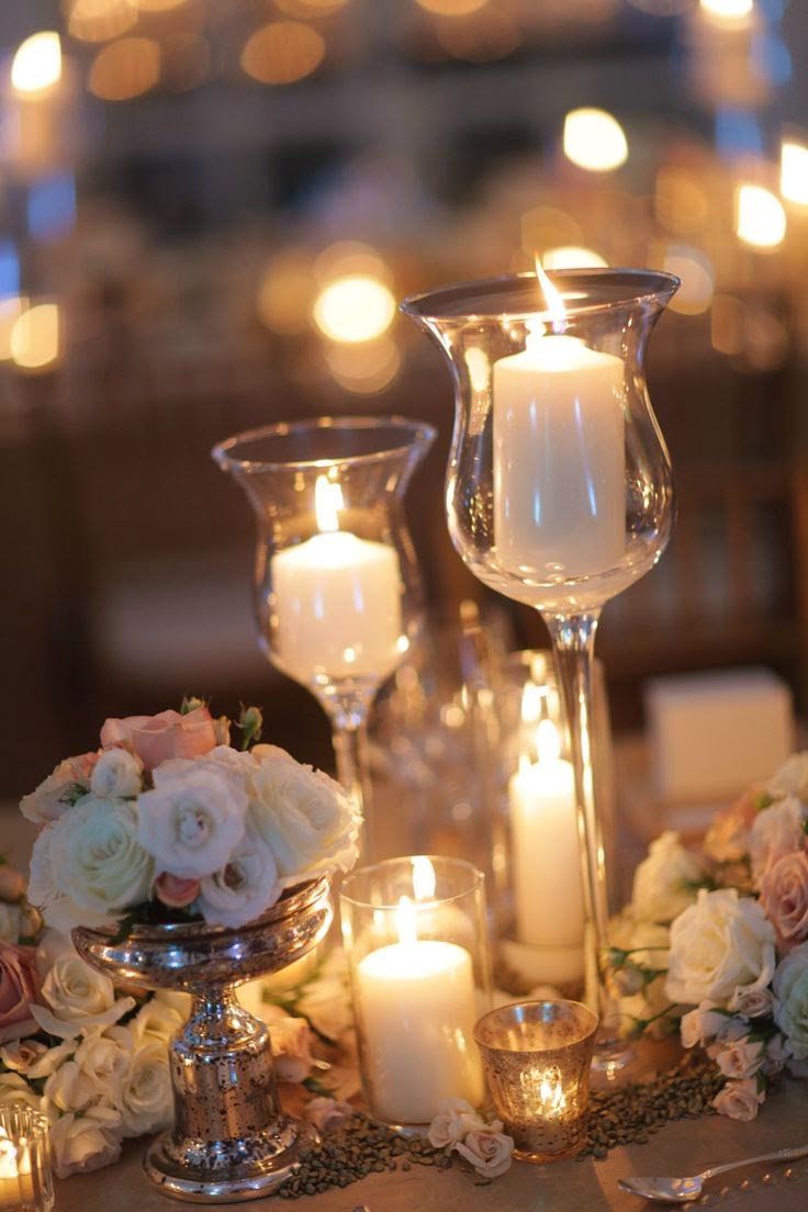 centros mesa bodas con velas