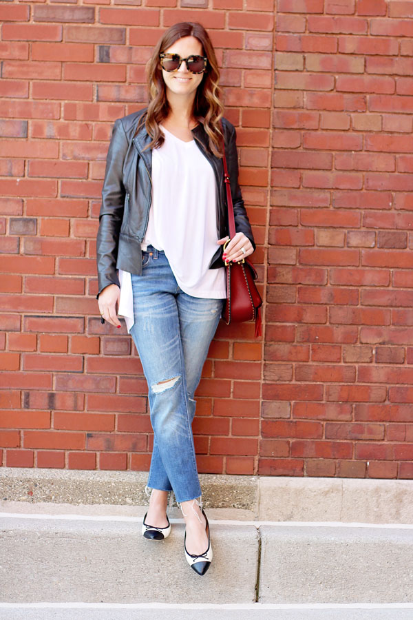 my everyday style leather jacket for spring! The Good Life For Less