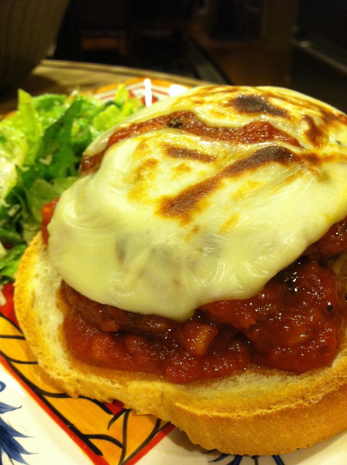 Dream Home Cooking Girl Openface Italian Burger...this is a delicious