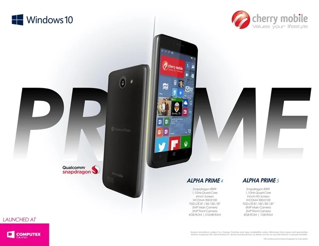 Cherry Mobile Alpha Prime 5 Windows 10 smartphone Philippines