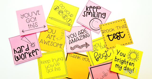 Variety of printed teacher sticky notes
