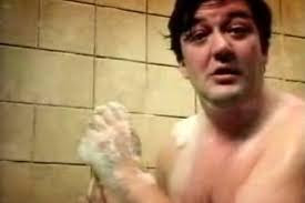 Stephen Fry in the bath