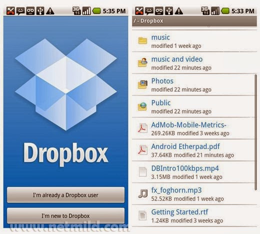 Dropbox Android Dropbox Untuk Perangkat Android Baru