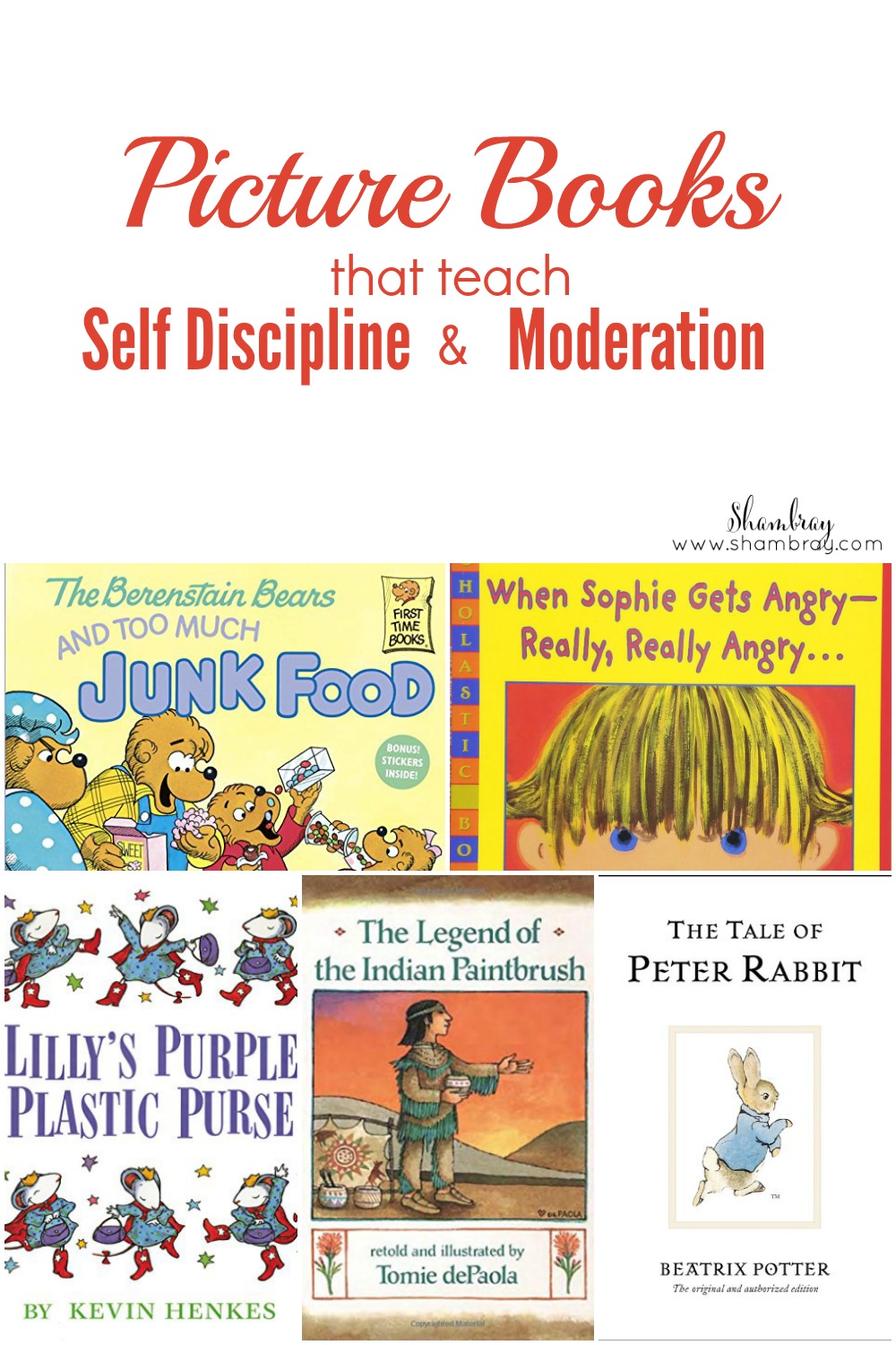 Shambray Picture Books That Teach Self Discipline & Moderation