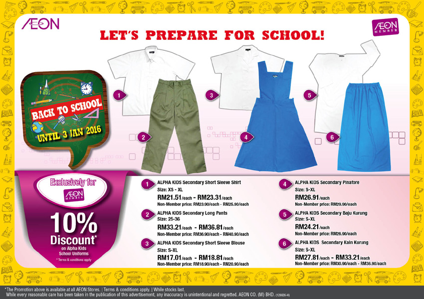School Uniforms Malaysia Brands And Price Comparison For Back To School