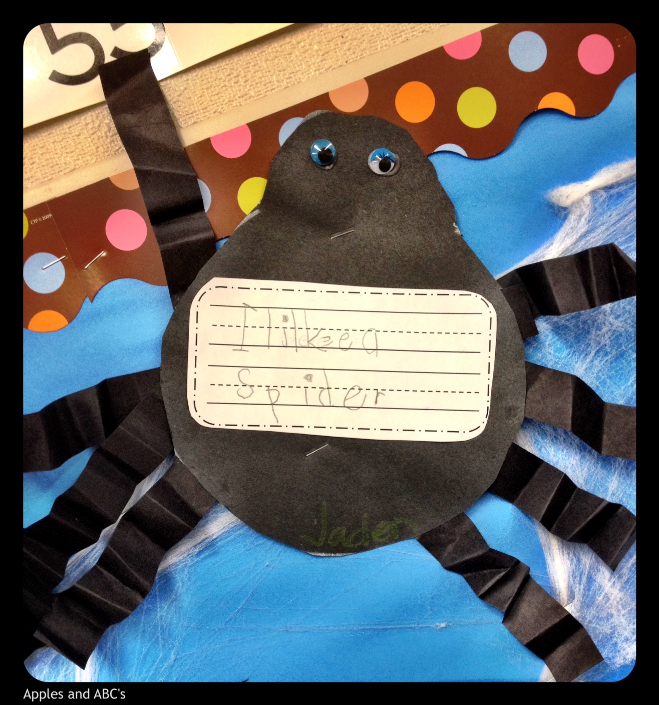 Spider Bulletin Board - Apples and ABC's