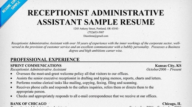 Doctors receptionist job description