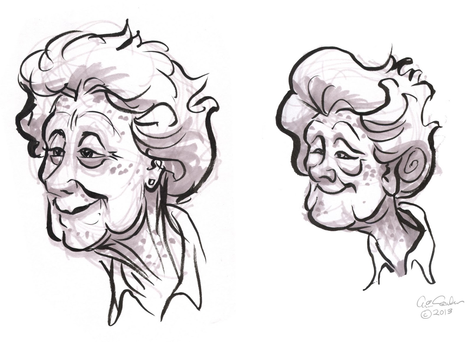 The Ol' Sketchbook Little Old Ladies