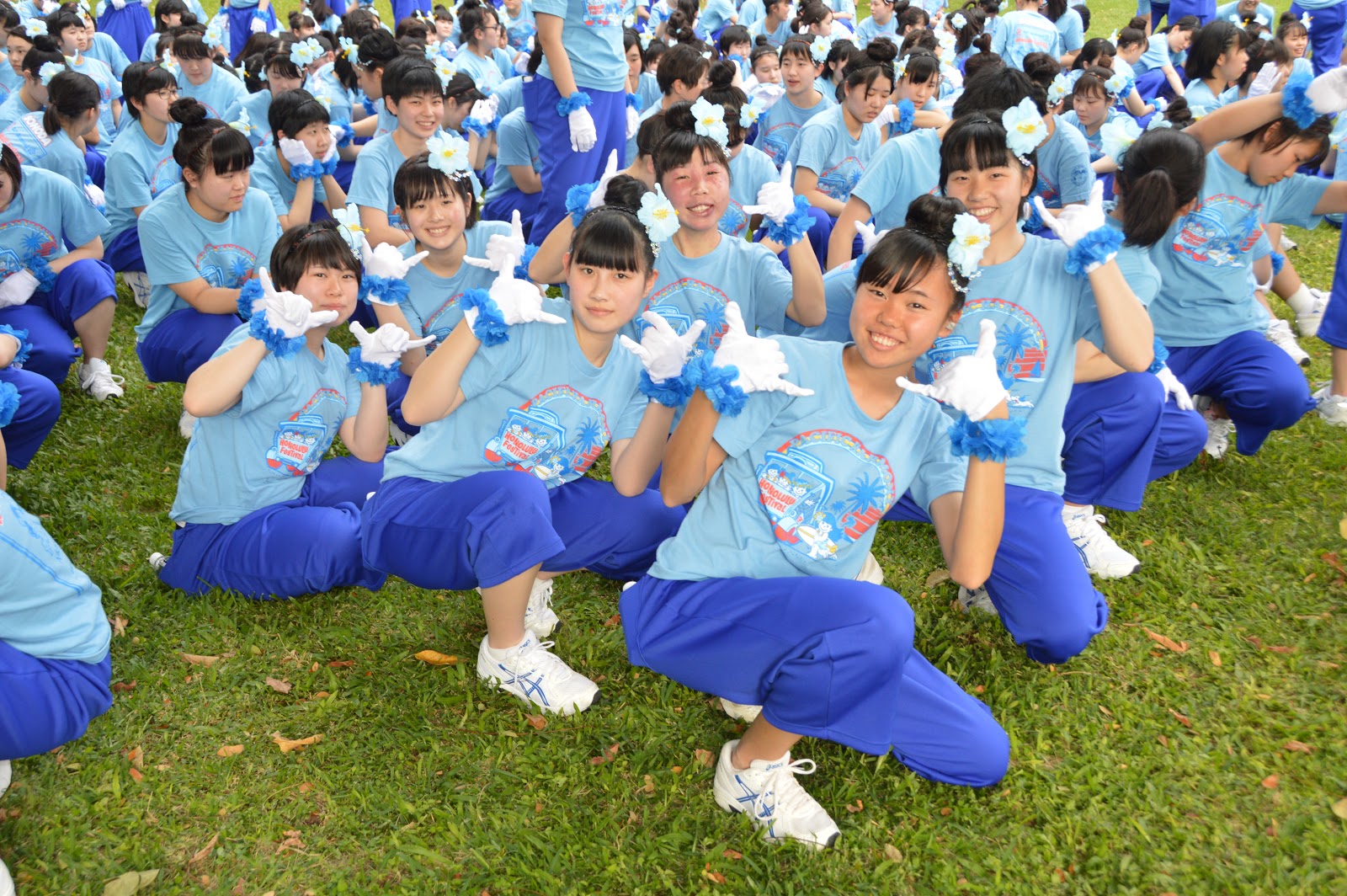 園田学園高校ハワイ修学旅行18 ハワイ３日目 ホノルルフェスティバル 長岡花火