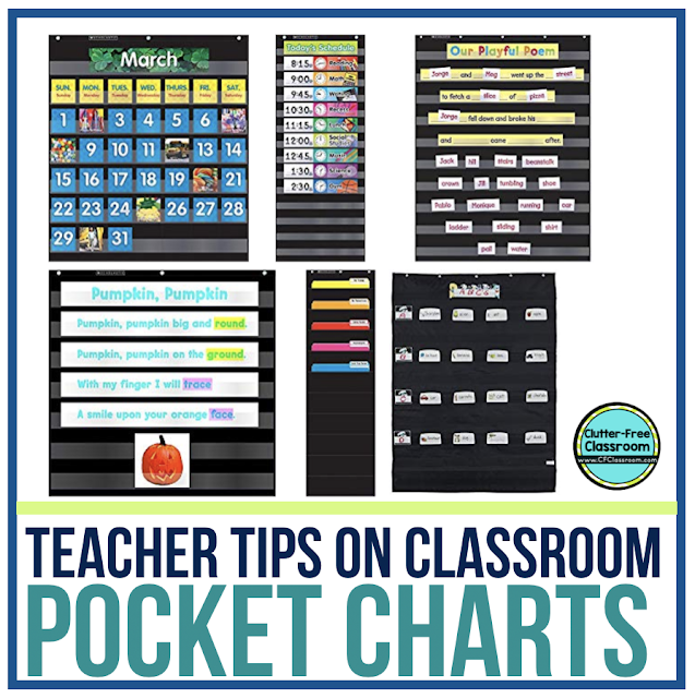 BLACK POCKET CHARTS in the CLASSROOM ClutterFree Classroom
