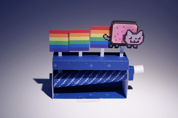 Nyan Cat Papercraft Model Paperox Free Papercraft