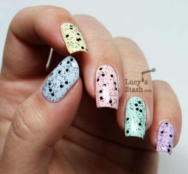 Lucy's Stash - Models Own Fruit Pastel Collection with Nubar Black Polka Dot