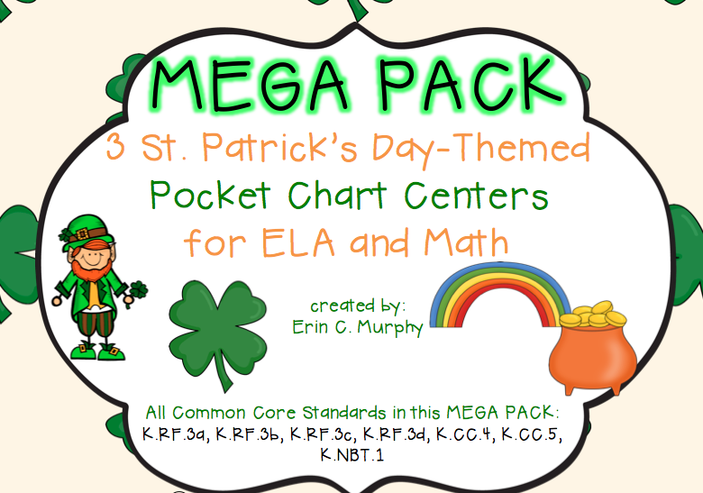 http://www.teacherspayteachers.com/Product/MEGA-PACK-of-Pocket-Chart-Activities-with-a-St-Patricks-Day-Theme-1155624