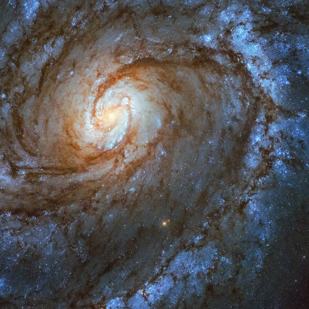 Spiral Galaxy M100 as seen by Hubble