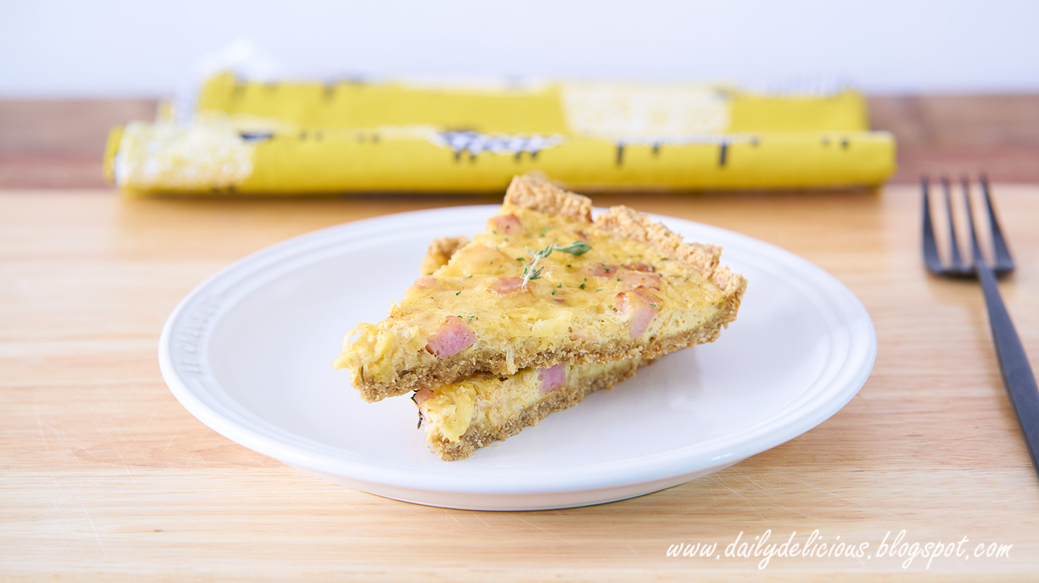 dailydelicious Quiche with Oat and sun flower crust