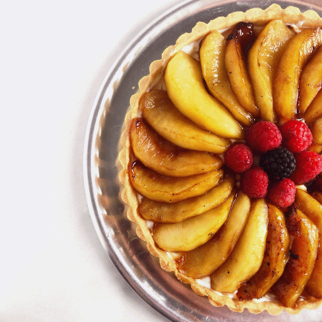 Caramelized Apple Tart with Greek Yogurt and Seasonal Berries Caramelized Apple Tart with Greek Yogurt and Seasonal Berries