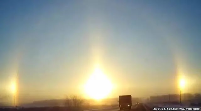 Viral Rekaman Video `3 Matahari` di Langit Rusia