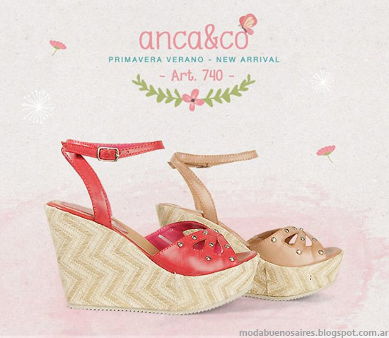 Sandalias 2014 Anca & Co primavera verano 2014 sandalias. Moda sandalias 2014.