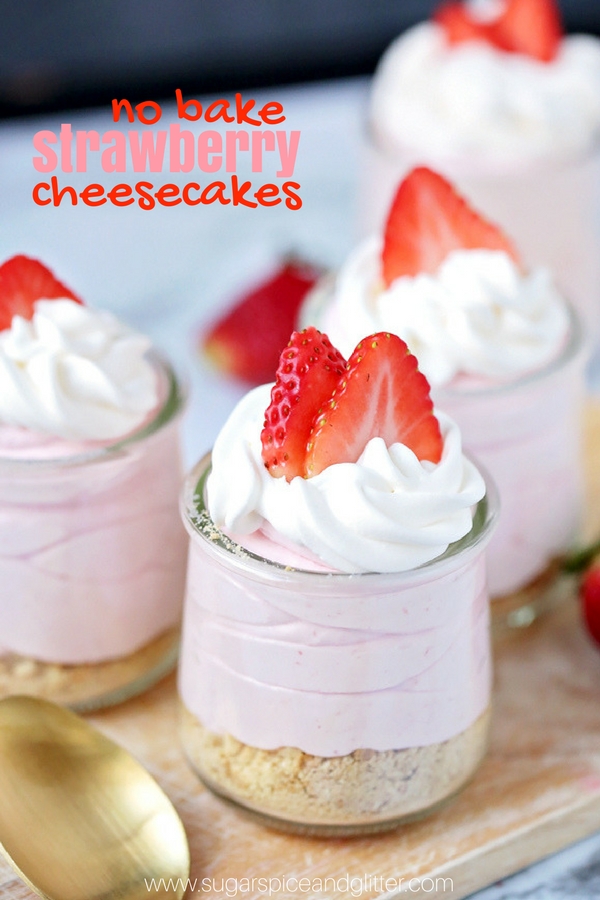 A fresh Strawberry Cheesecake recipe made with real strawberries - a perfect no bake summer dessert that kids can help make