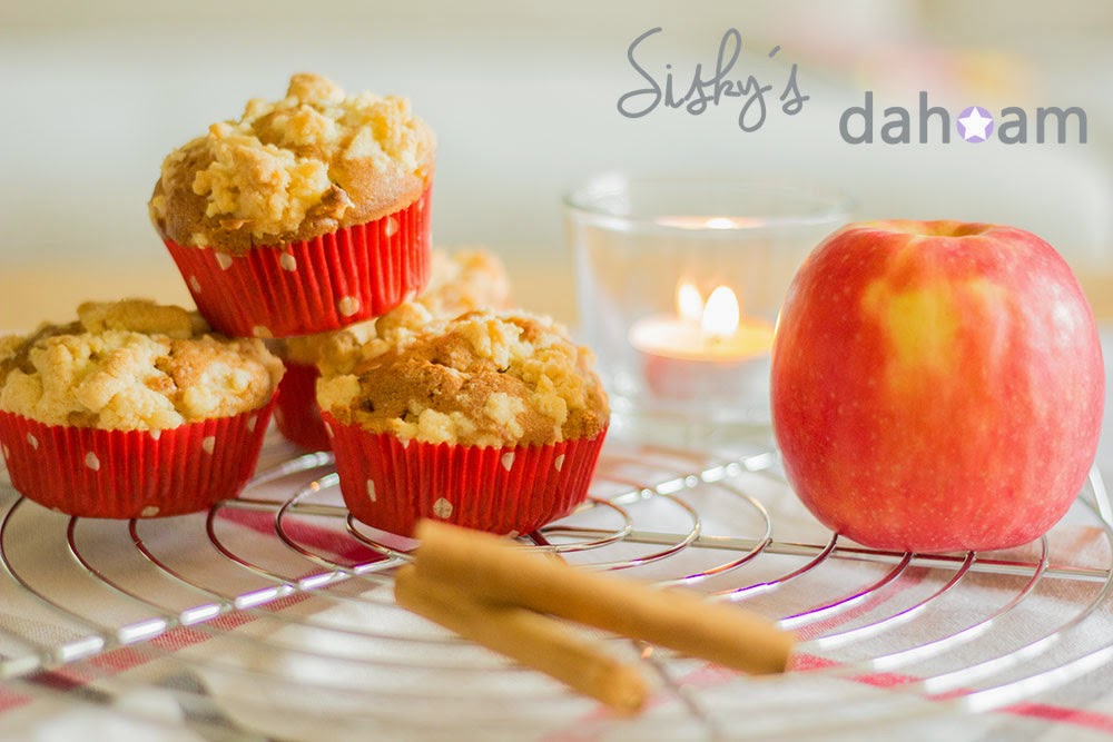 Dekorationsideen und DIY | Sisky´s dahoam: Apfel-Zimt-Muffins mit Streuseln