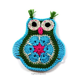 Crochet Owl Coasters Pattern
