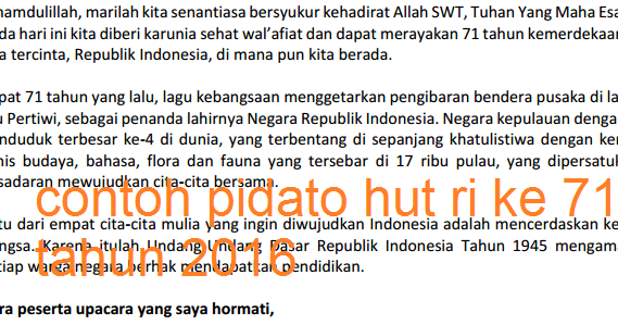 Contoh proposal kegiatan hari guru di sekolah Contoh Pidato Pada Upacara Bendera HUT Ri Ke-72 Tahun 2017 - Beragam