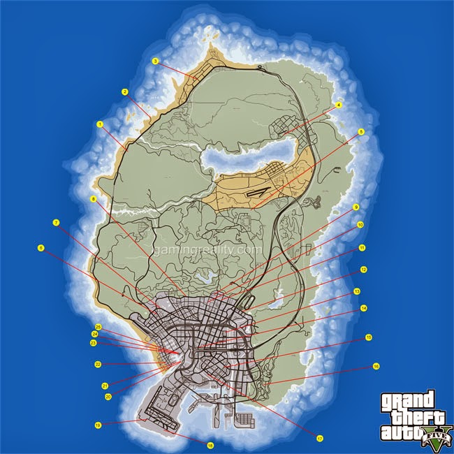 GTA 5 Properties Locations Map