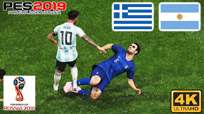 PES 2019 | Greece vs Argentina | FiFa World Cup | PC GamePlaySSS