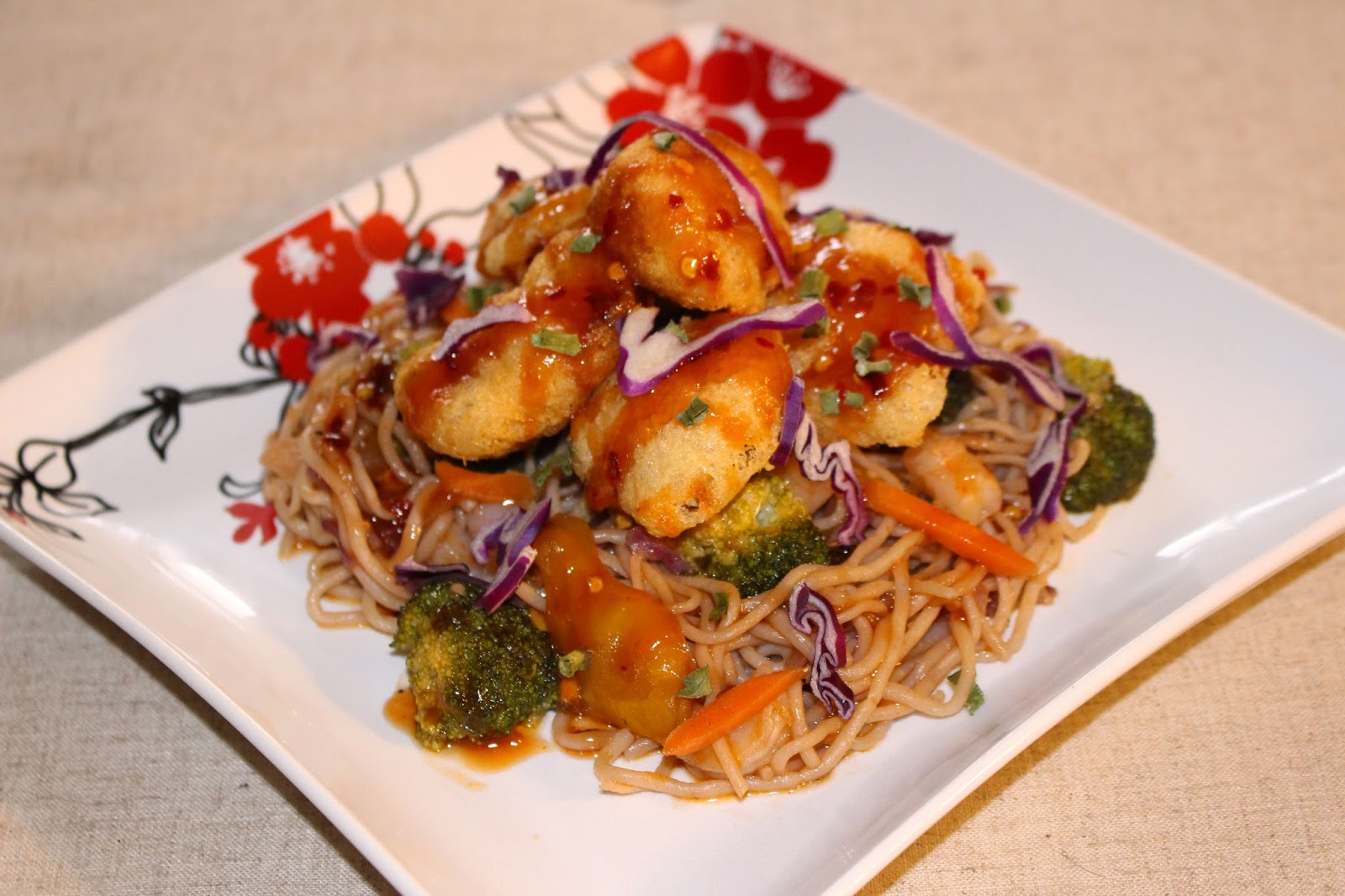 Keto Cook Off My husband's entry Tempura General Tso Chicken over